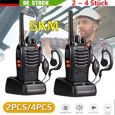 2/4PCS Walkie Talkie Two-Way Hand Funkgerät Sprechfunkgeräte 16 Kanale & Headset