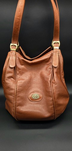 Vintage leder handtasche - leder,