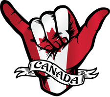 4x Sticker Canada Flag Car