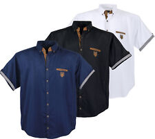 Lavecchia Herren Hemd Freizeit Sommer Kurzarmhemd Übergröße 3XL 4XL 5XL 6XL 7XL