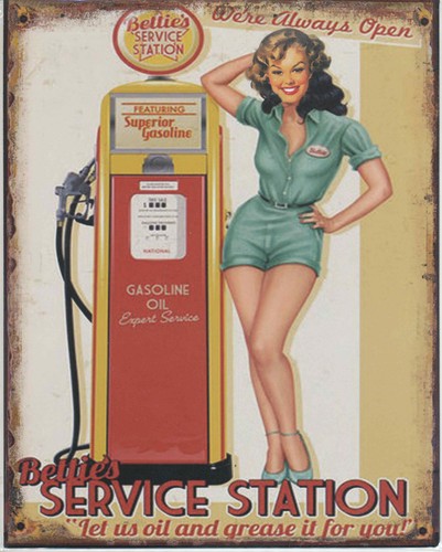 Blechschild service station - blechschild, station"