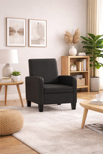 Sessel Kunstleder Schwarz