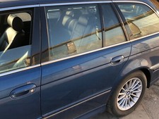 Tür Türen Innenausstattung Sonnenschutzrollo BMW 5er E39 Blau Hinten  Links