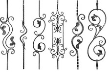 Zierstab Zaunstab Torstab 95cm Schmiedeeisen Gitterzaun Schiebetore 12x12 /16x8 