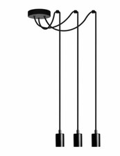 Endon Glühlampen Pendelleuchte 3-flg DIY Leuchte schwarz Clusterleuchte PS2-208