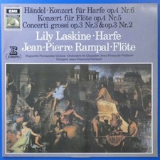 Händel Konzert für Harfe op.4 für Flöte op.4 grossi op.3 Lily Laskine 78337LP135