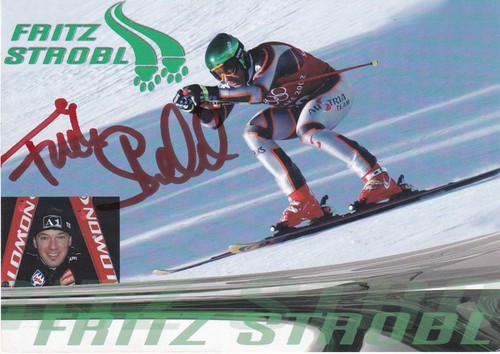 Autogramm fritz strobl - -, (ski