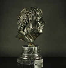 Lebensgroße Bronze Büste Seneca Italien 1880 Nero Berater Grand Tour Rom Marmor