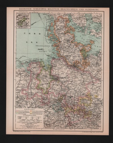 Landkarte map 1893 hannover - landkarte,