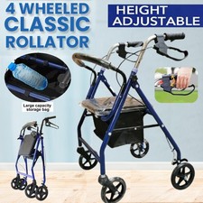 Höhenverstellbar Rollator Klappbar Laufhilfe Gehhilfe Gehwagen mit Handbremsen 