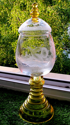 Alter glas deckel pokal - deckel,