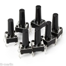 S13- 10 Stk Mini-Taster  Kurzhubtaster  Mikrotaster  Eingabetaster 6x6x13mm 12V