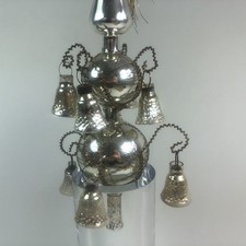 Christbaumschmuck Christbaumspitze Doppelspitze 8 / 10 Glocken Leonischer Draht