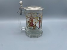 WMF Bierseidel mit Bemalung und Zinndeckel - Bierglas - Bierkrug - Krug - TOP