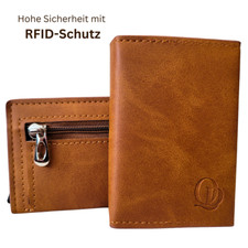 Wallet Damen+Herren RFID Schutz Kartenetui Portmonee Geldbörse Münz - Scheinfach