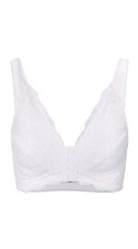 Wäschepur Damen Vorderverschluss BH Unterwäsche Weiss Gr. 75 (Cup-D) Neu