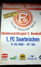 Fortuna95 aktuell STADIONHEFT 5 vom17.09.1988 gegen 1.FC Saarbrücken