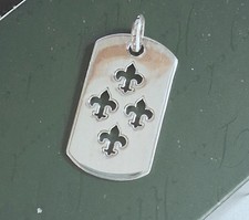 THOMAS SABO  REBEL DOG Tag groß Bourbon´sche Lilie Fleur UNGETR Etikett TS-OVP