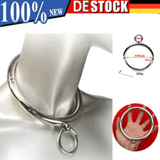 Metal Halsband Halsfessel Rundhalsband O-Ring Cosplay Fetisch Abschließbarer DE