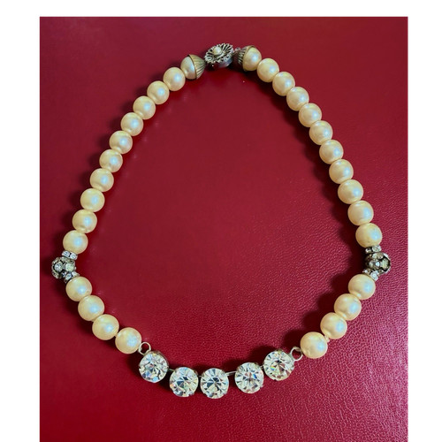 Vintage perlenkette choker mit - choker,