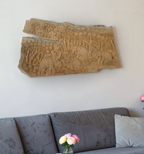 Teak Holz Wandbild Elefanten