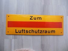 Emailschild Top zustand Zum Luftschutzraum gewölbt zweiter Weltkrieg