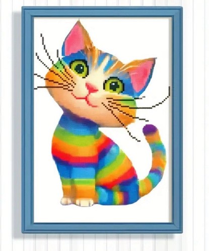 Katze bunt komplettes - bunt,