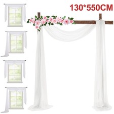 Querbehang Freihanddeko Weiß