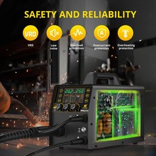 ‌Prof. 250A Alu-Schweißgerät 220V 6in1 Synergie Steuerung + VRD Schutz‌ -DE