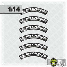 Michelin Reifenaufkleber 1:14 – 6er Set passend für Tamiya RC LKW Truck Modelle