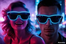 LED Licht Neon Sonnenbrille