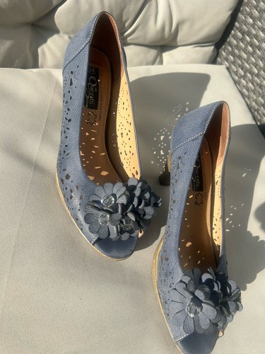 Queens damen pumps 38 blau - gr.,