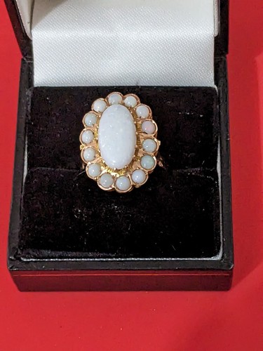 Karat gold opal - opal, ring