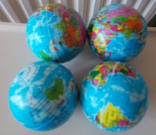 Quetschbälle Globus 4x zum
