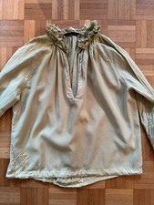 Zara Bluse in hellgrün mit Rüschen aus Ramie, Gr.S, wie Neu, NP 49,90€