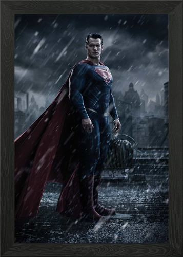Superman regen gerahmtes - im,