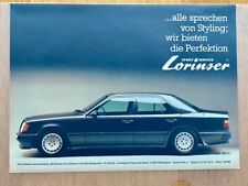 Sport Service Lorinser Mercedes W124 Original 1986 Vintage Advert Werbung