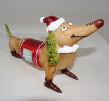 Anhänger Weihnachten Dackel Glas dog Weihnachtskugel Christbaum Schmuck XmasLook