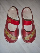 Rote Sabots COMFORTO BY RIEKER Größe 37 Leder Klettverschluss SEHR GUT!