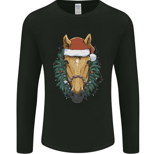 Weihnachten pferd reiter - a,
