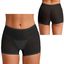 DE Damen Sexy Hotpants Transparent Unterwäsche Boxershorts Mesh Panties Dessous