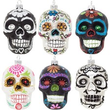 Weihnachtskugel Totenkopf