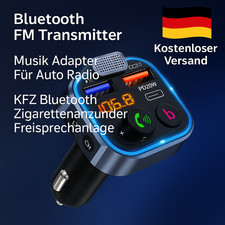 LENCENT Bluetooth FM Transmitter Auto, Musik Adapter Für Auto Radio, KFZ Bluetoo