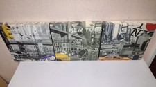 3 Bilder auf Holz  Collage of New York City (3er Set) 30x 30cm