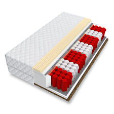 Matratze FORGIA 9 Zonen LATEX Kokos H3 H4 Taschenfederkern 19cm NEU