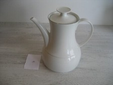 Kaffeekanne von Thomas, weiß mit Silberrand