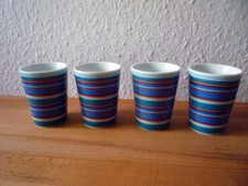 4 bunte Porzellan Becher - Dessert Tassen - Capri Asa