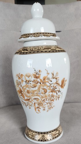 Deckelvase goldblüte ming - deckelvase,