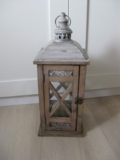 Laterne aus Holz/Glas - wenig