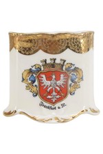 BAVARIA PORZELLAN Vase Frankfurt Wappen Gold Vintage Porzellan Elegant